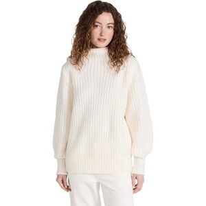MADEWELL Loretto Cream Ivory mock-neck sweater  - size XS